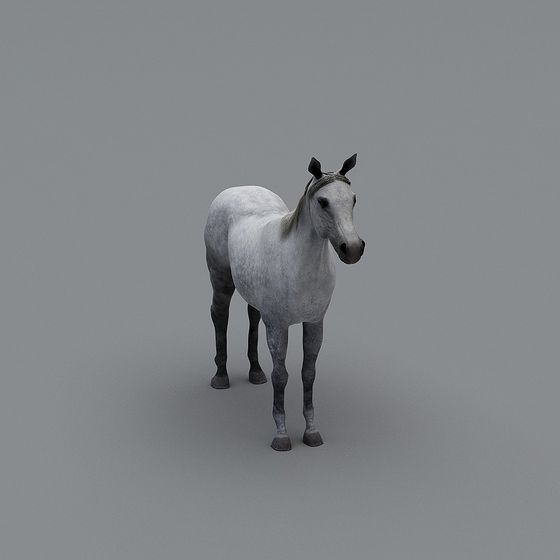 Realistic Low-Poly 3D Horse Model
