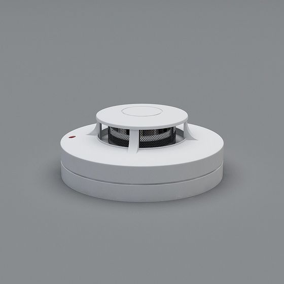 Minimalist Smoke Alarm 3D model for Interior Design