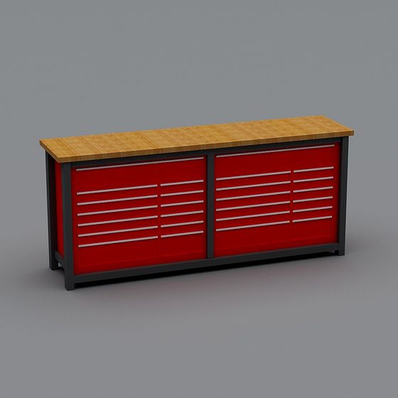 Red Tool Chest 3D model