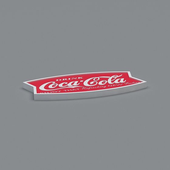 Vintage Coca-Cola Logo 3D model