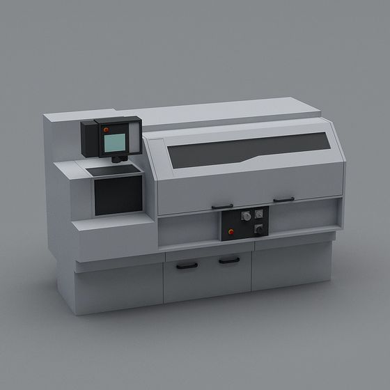 Industrial 3D Printer Low Poly Model