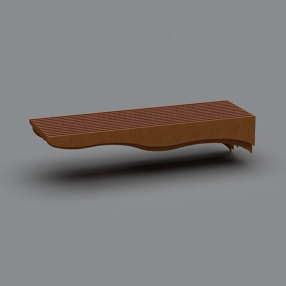 Nature's Rhythm Wave Bench 3D model