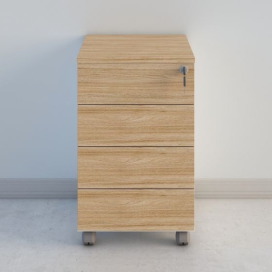 Stylish Mobile File Cabinet 3D model for Creative Projects