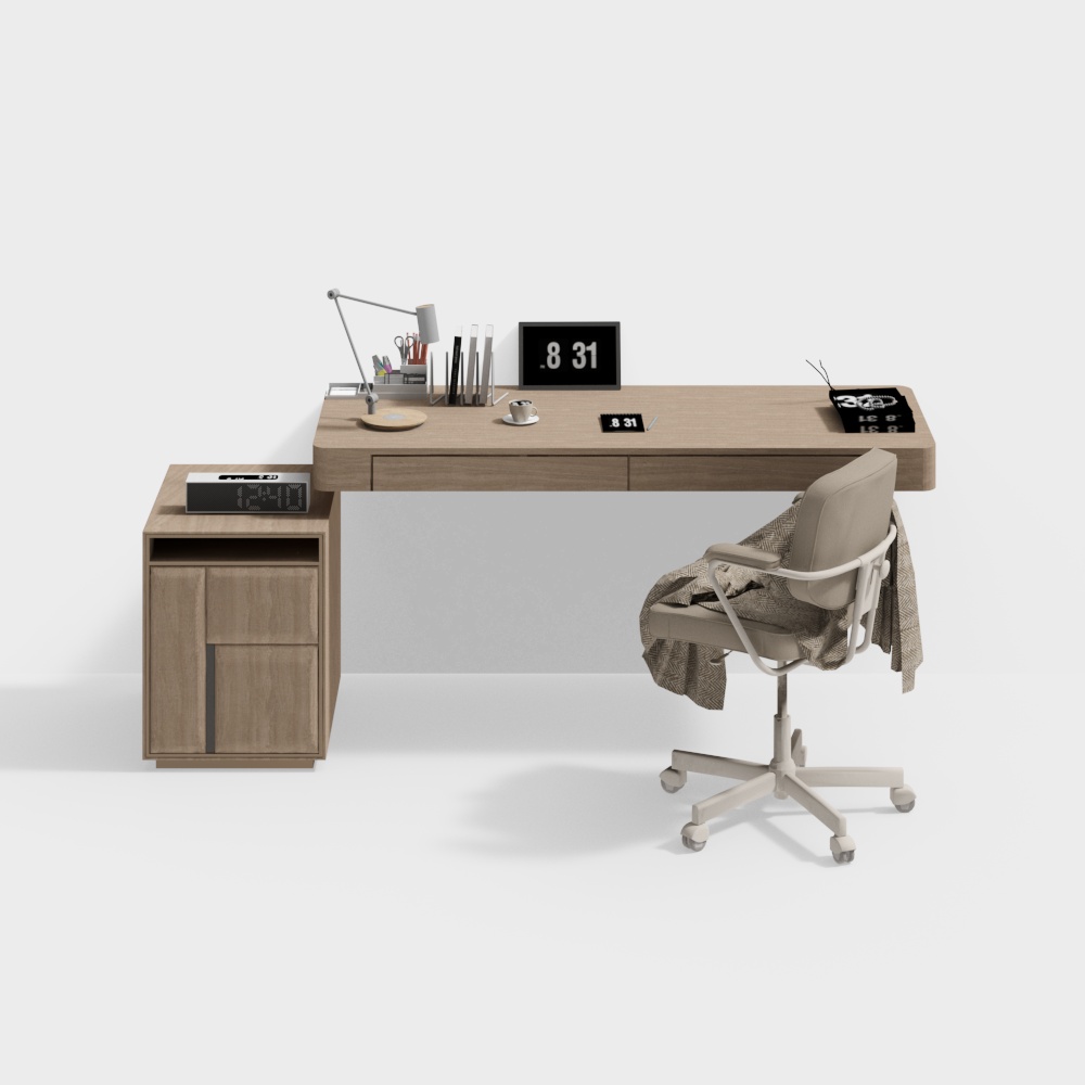 Moderne Kombination aus Schreibtisch und Stuhl