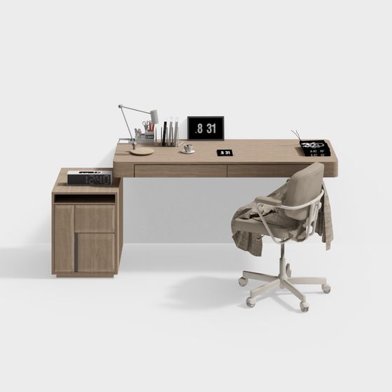 Moderne Kombination aus Schreibtisch und Stuhl