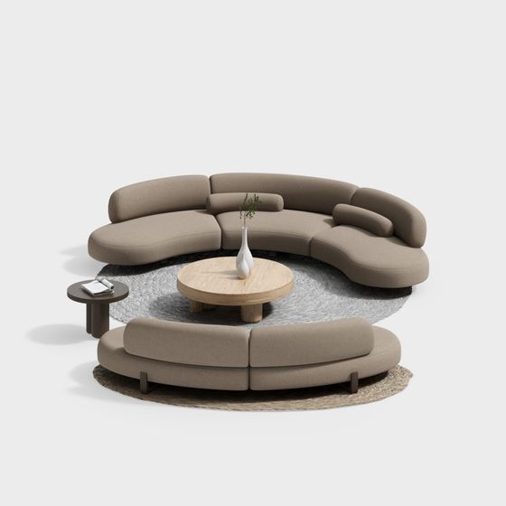 Curve Comfort 3D model - Stylish Sofa for Modern Homes