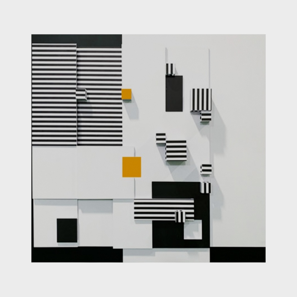 White striped decorative painting