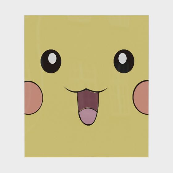 Pikachu Face 3D Model for Creative Projects