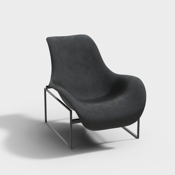 Stylish Curved Chair 3D model for Modern Design