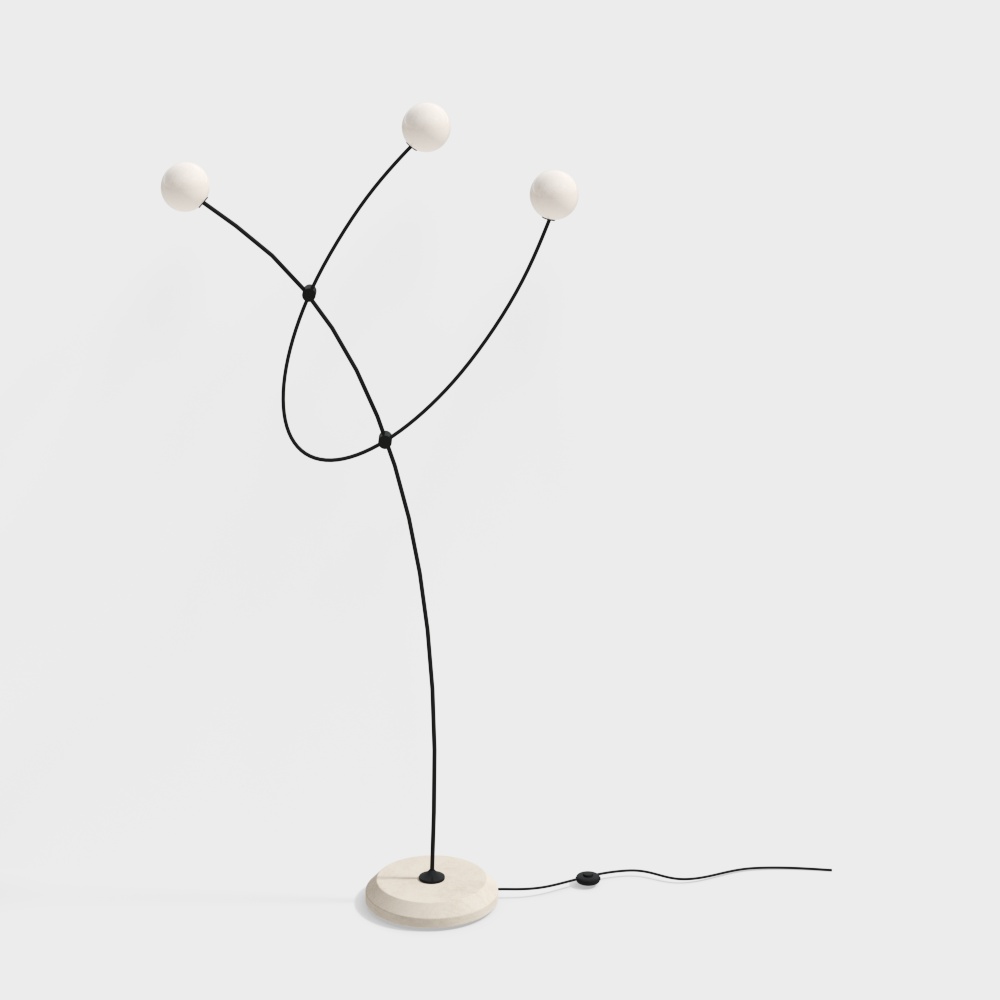 Unique Low-Poly Floor Lamp 3D model