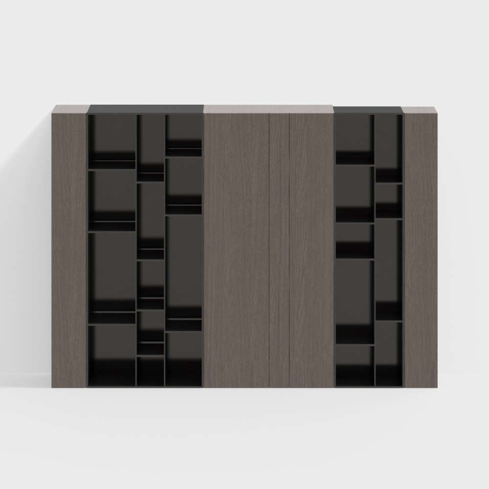 Modern wooden bookcase