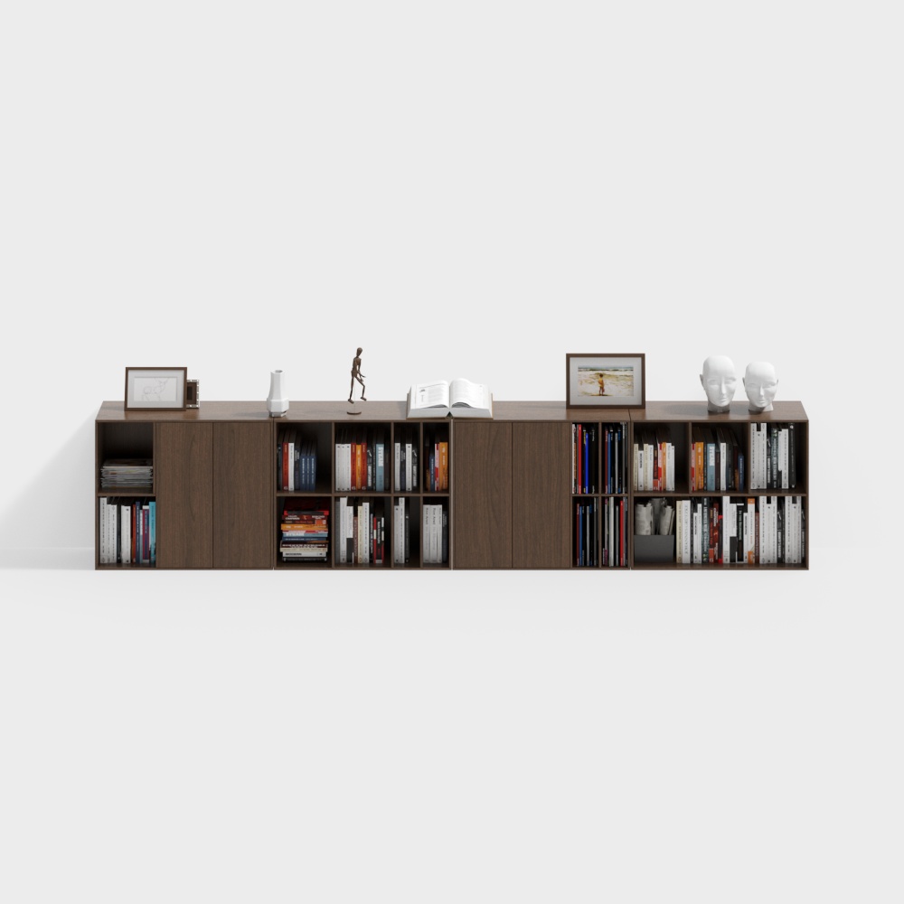 Wooden Nordic bookcase