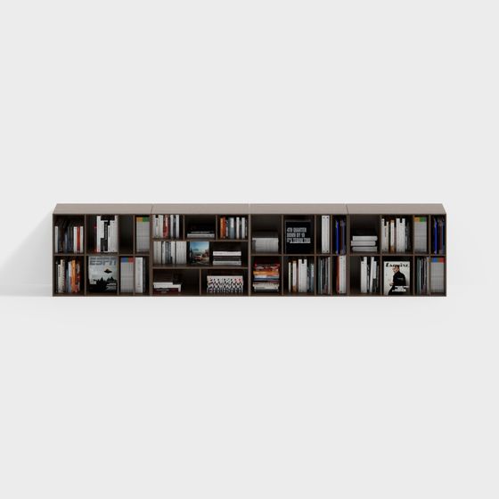 Modern Minimalist Bookshelf 3D model