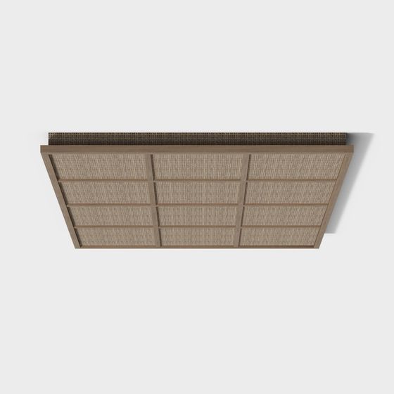 Japanese Fabric Ceiling 3D Model - Brown Design