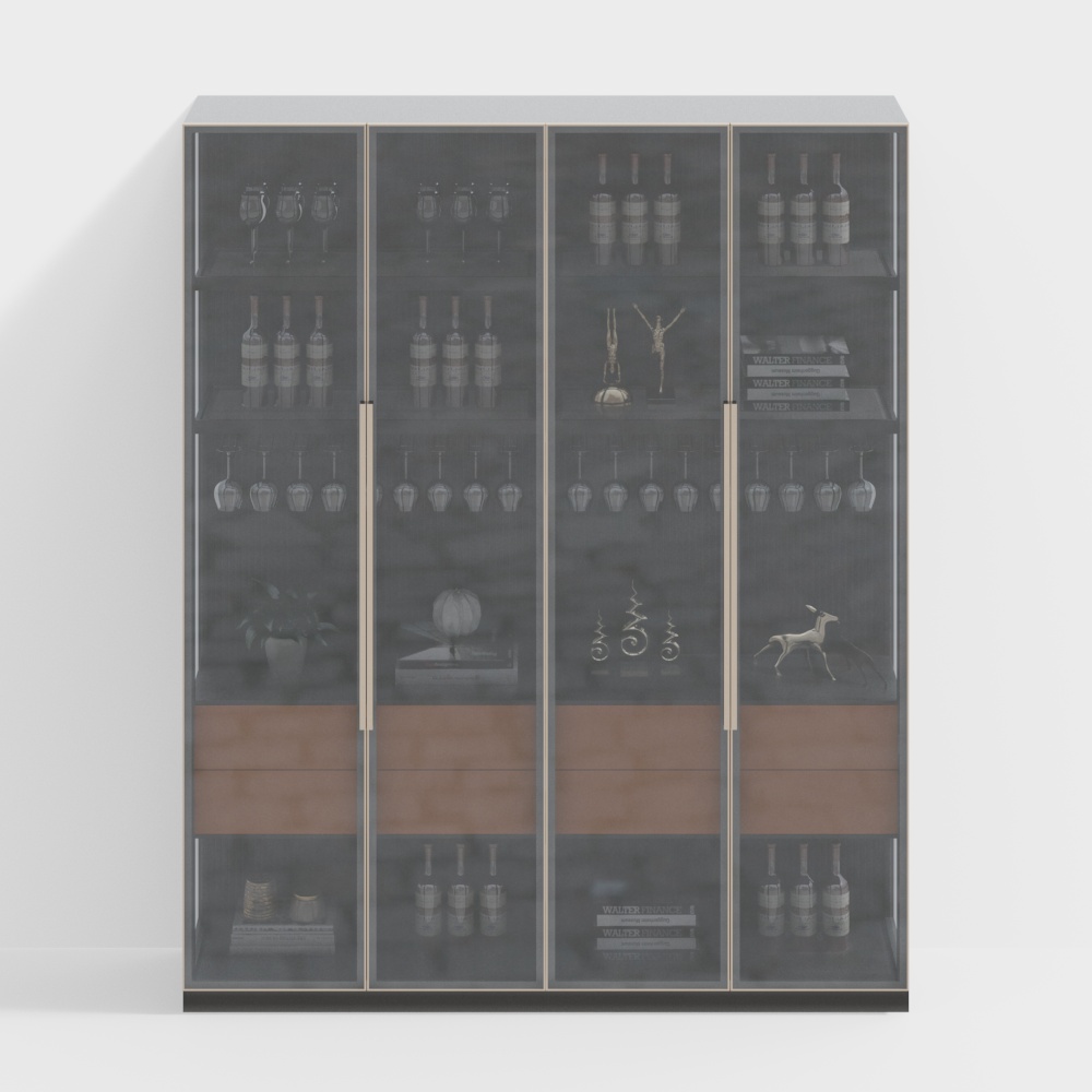 เครื่องทำความเย็นไวน์แบบมินิมอลสมัยใหม่