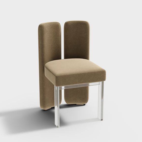 Stylish Low-Poly Armchair 3D model for Modern Spaces