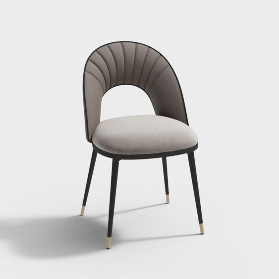 Sleek Dining Chair 3D model