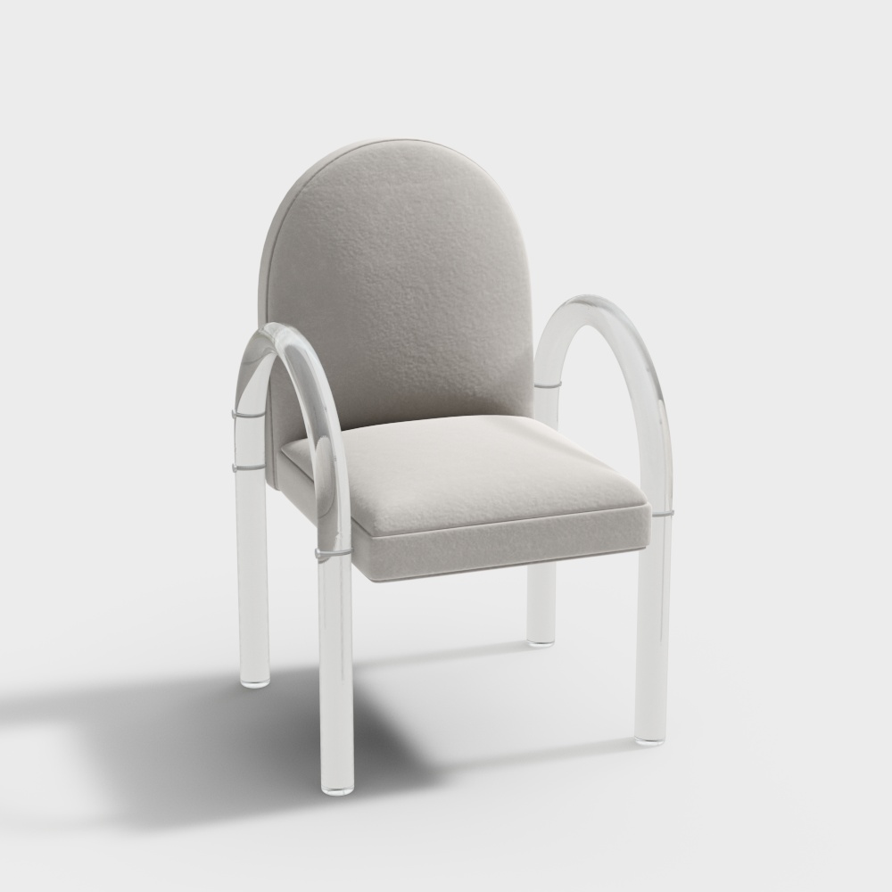Transparent Arc Chair 3D model