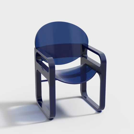 Futuristic Low-Poly Chair 3D model