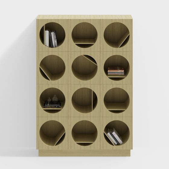 Modern Minimalist Bookshelf 3D model