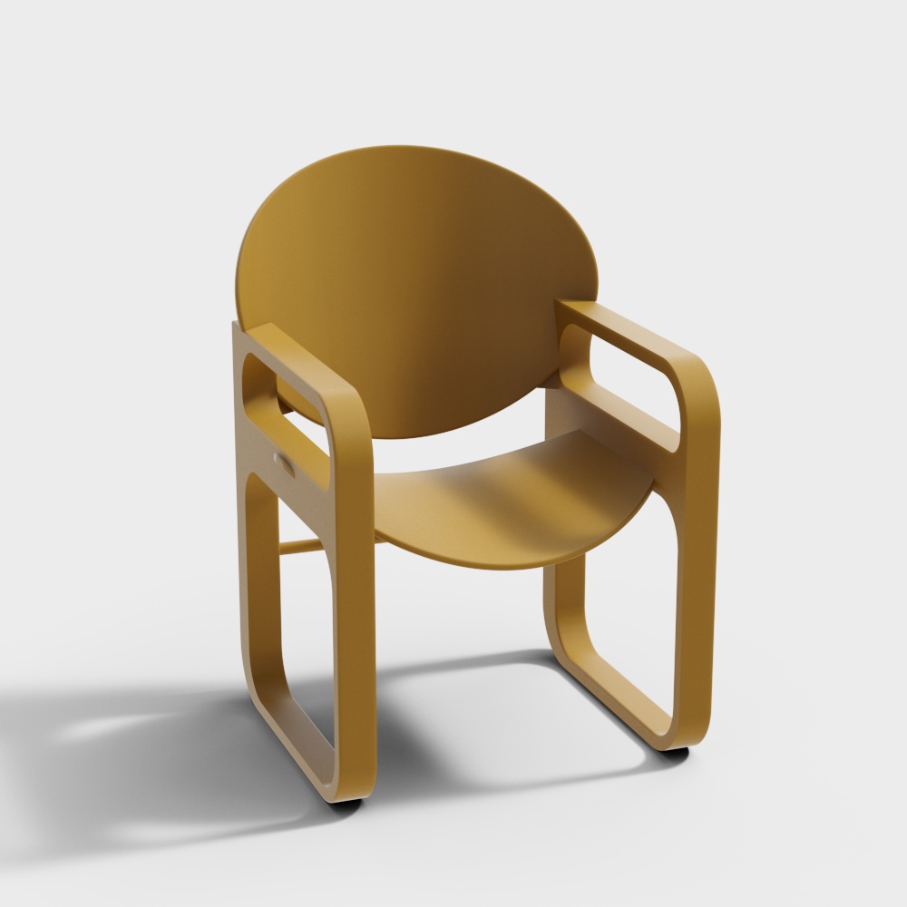 Orange modern lounge chair