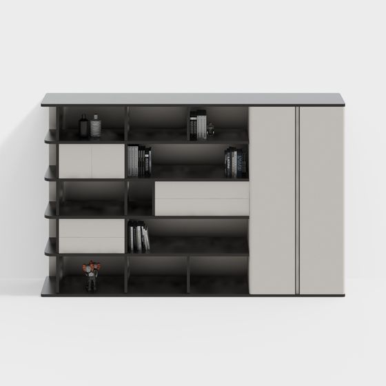 Urban Bookshelf 3D model for Modern Interiors