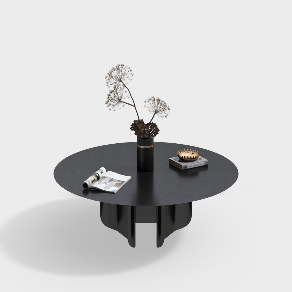 Minotti 모던 블랙 커피 테이블