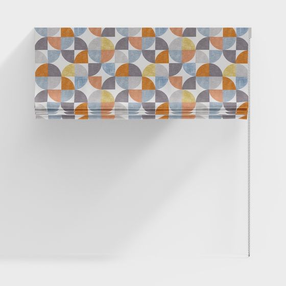 Geometric Low-Polygon Roman Curtain 3D model