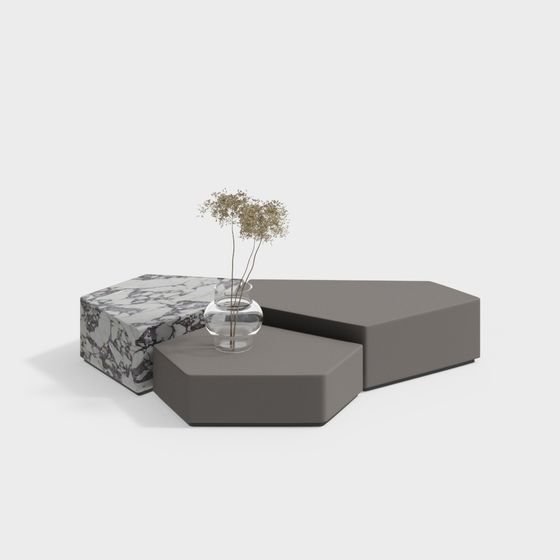 Minimalist Geometric Art Table 3D Model