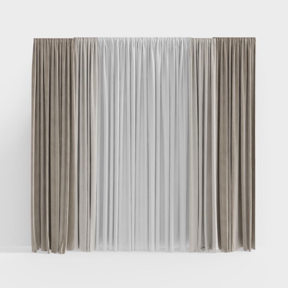 Modern light fabric curtains