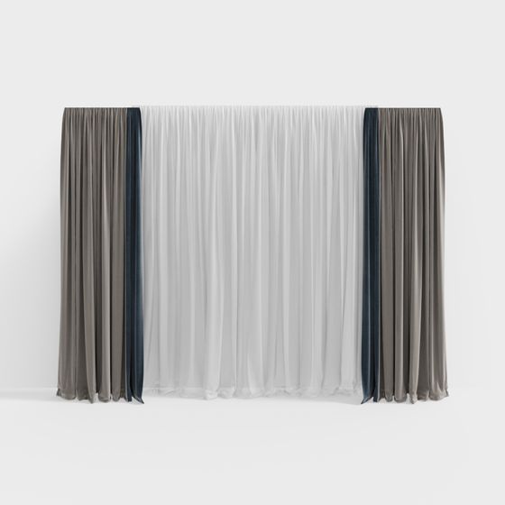 Elegant Curtains 3D model