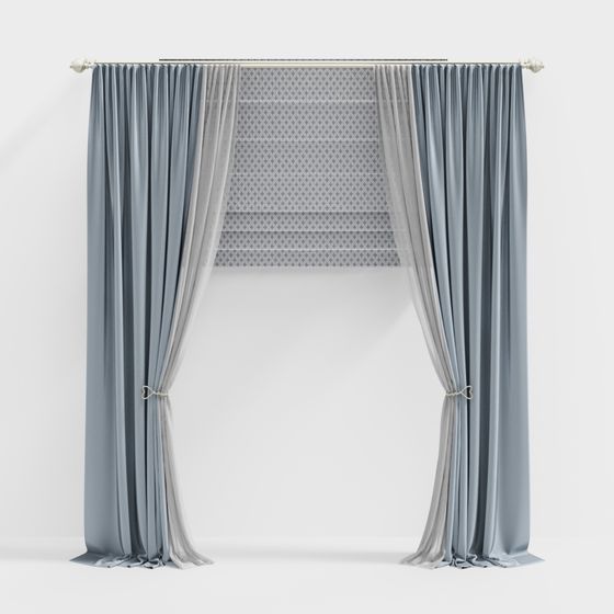 Elegant Drapery 3D Model Design