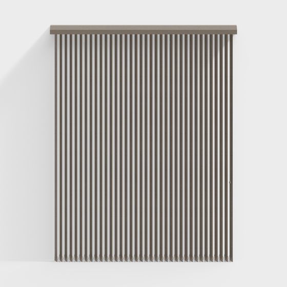 Vertical Louvered Window 3D model for Elegant Spaces