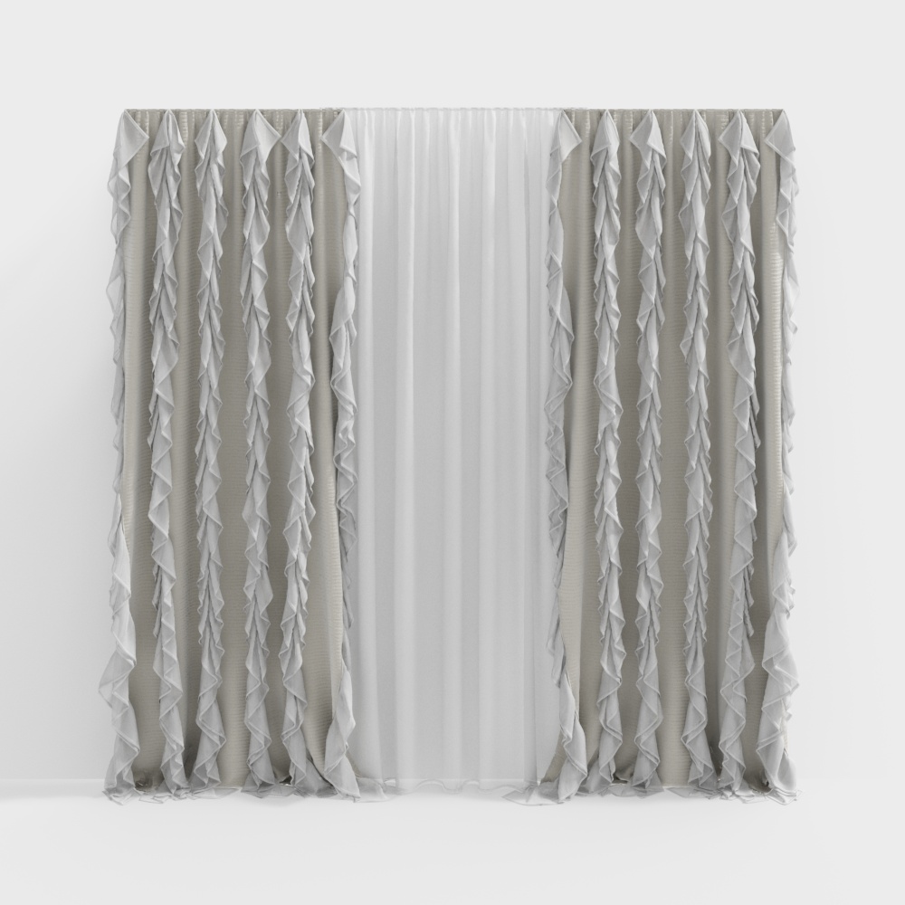 Modern light beige curtains