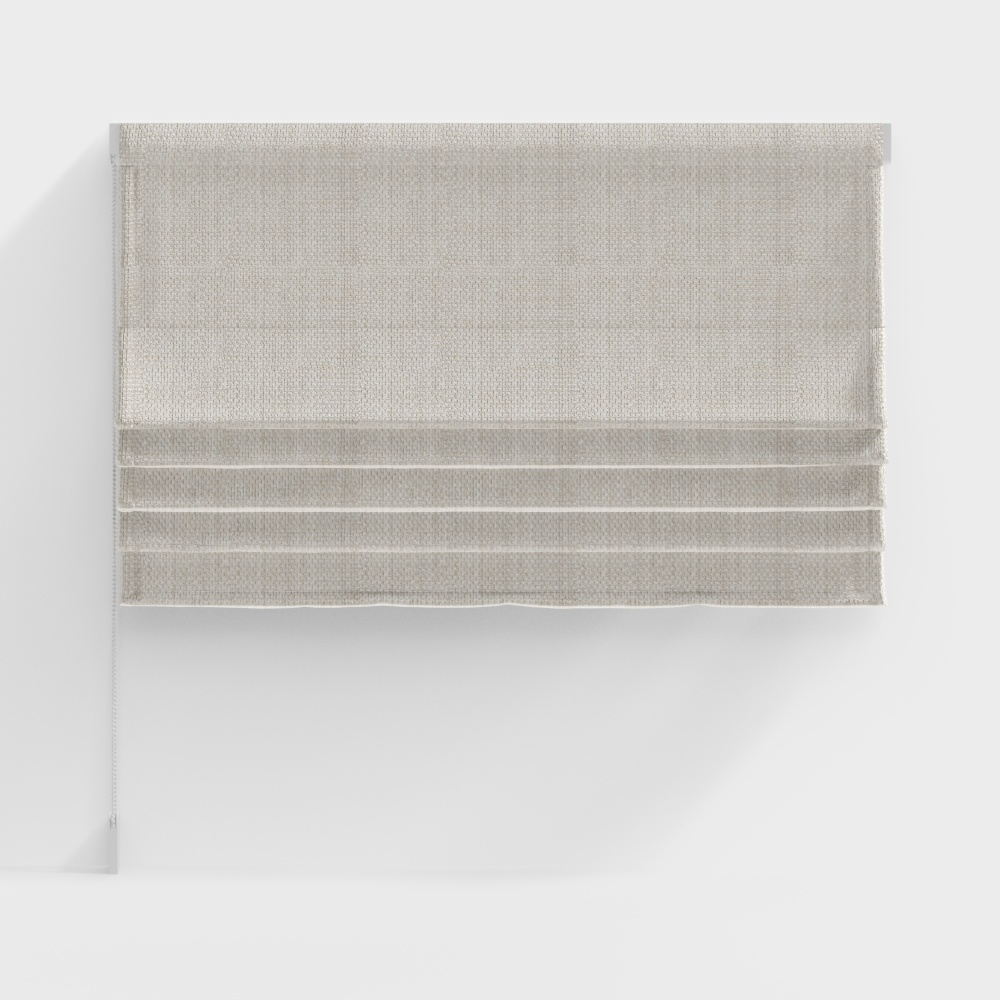 Modern white fabric curtains