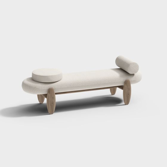 Wabi-Sabi Bedside Stool 3D Model for Cozy Decor