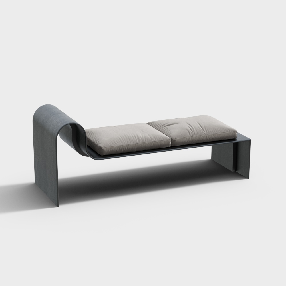 Combinación de cama de taburete de pie y taburete de cola negro moderno