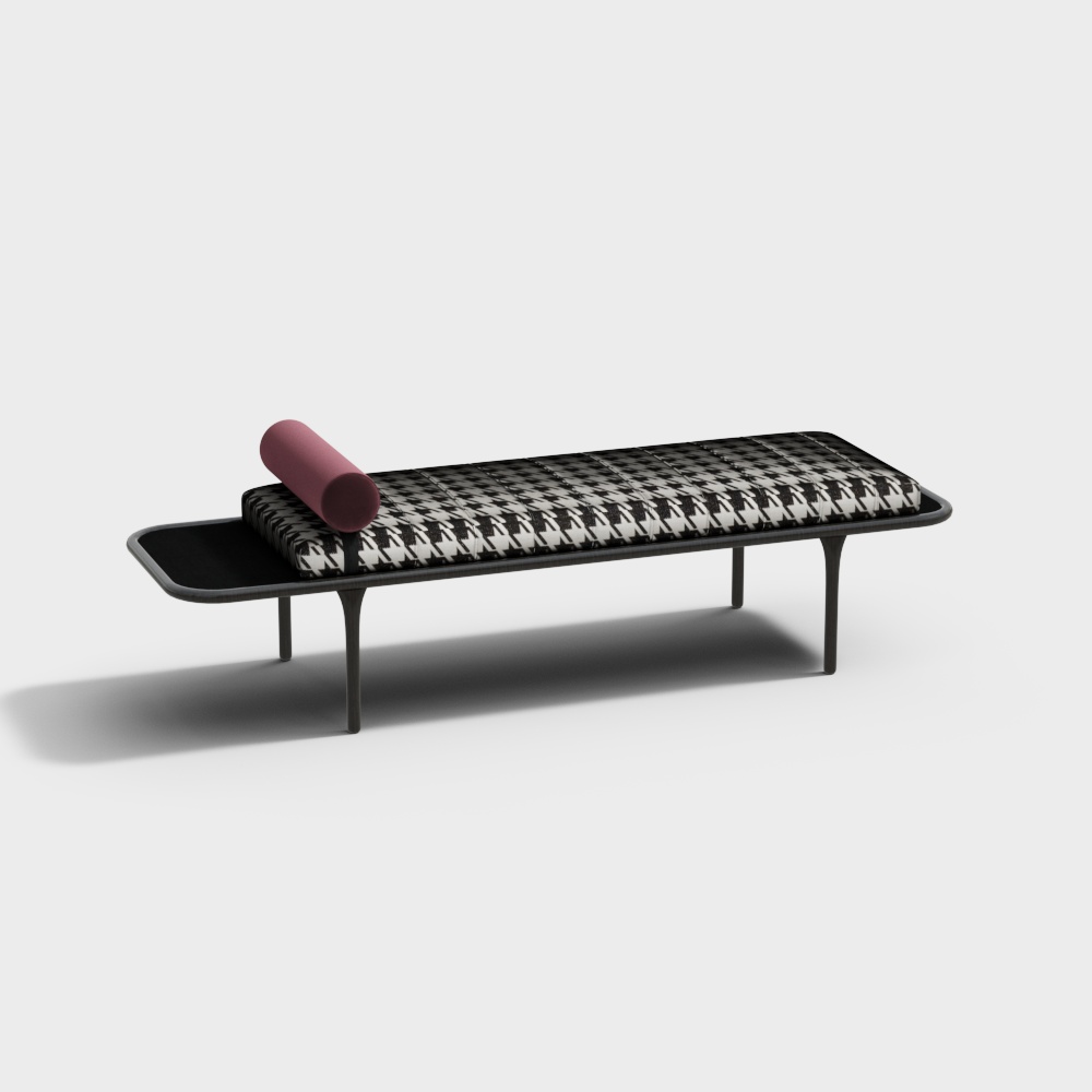 Tabouret de chevet moderne en pied-de-poule