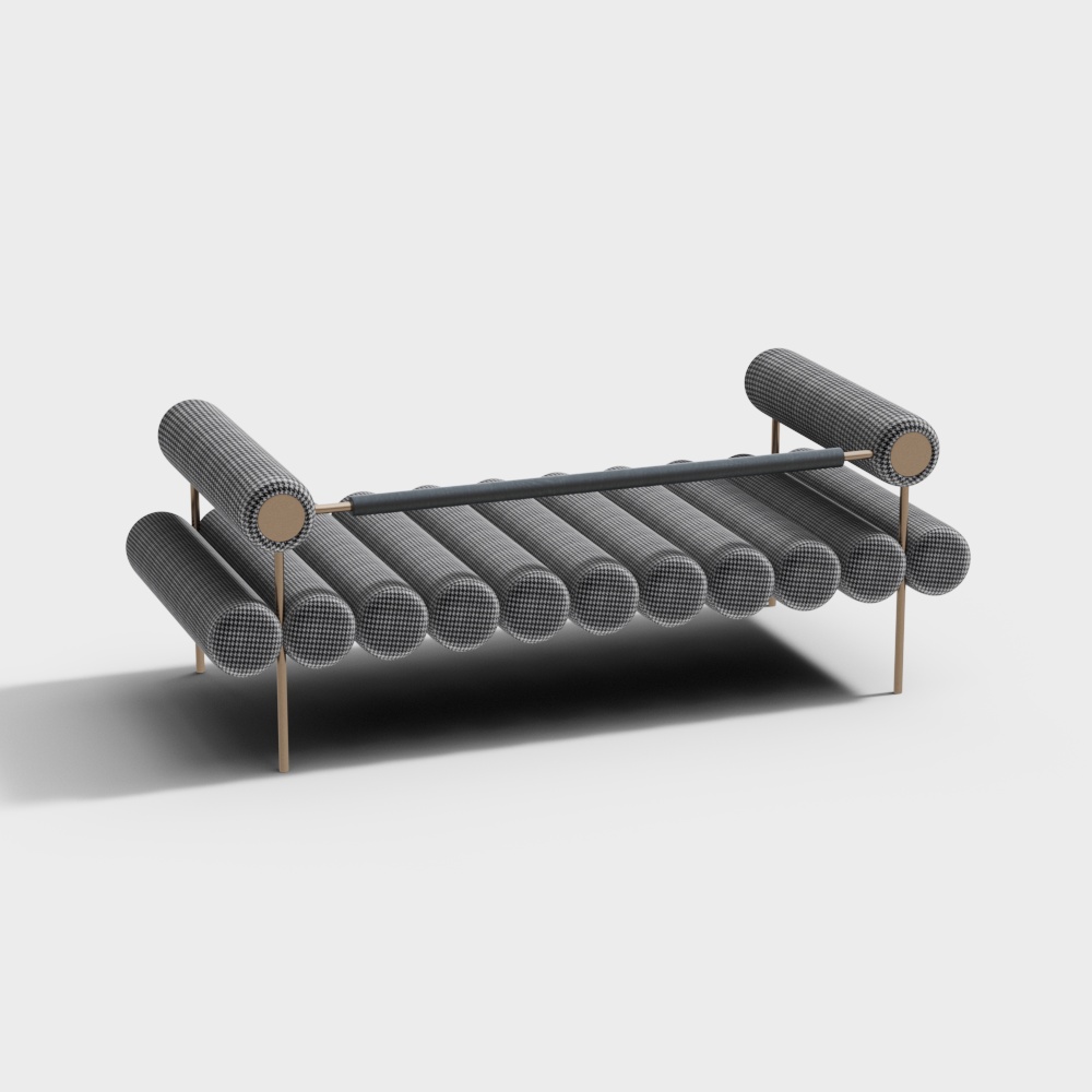 Combinaison de tabouret de chevet gris moderne