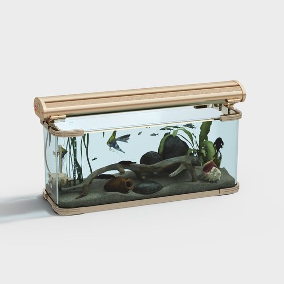 輕奢風玻璃魚缸