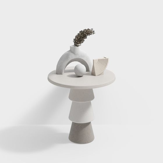 Elegant Low-Poly Geometric Vase 3D model