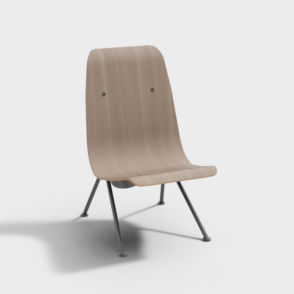 Baxter modern wooden side chair