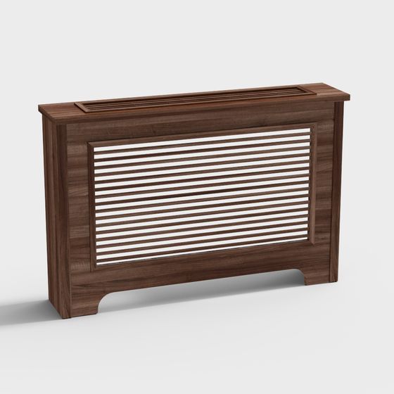Modern Wood Radiator 3D Model