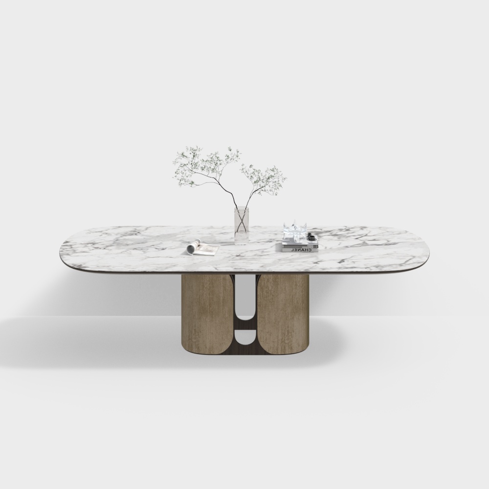 Baxter modern minimalist marble dining table