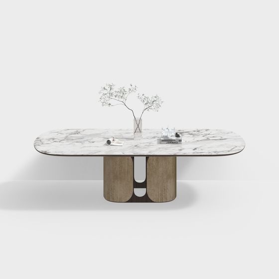 Marble Art Dining Table 3D model