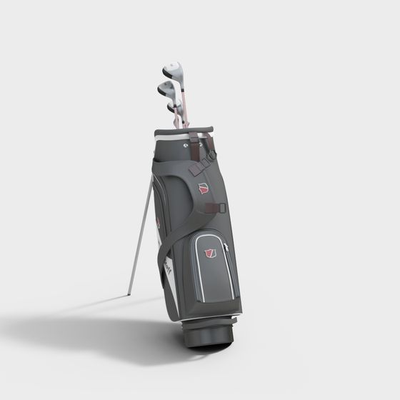 Elegant Golf Bag 3D Model for Creative Projects