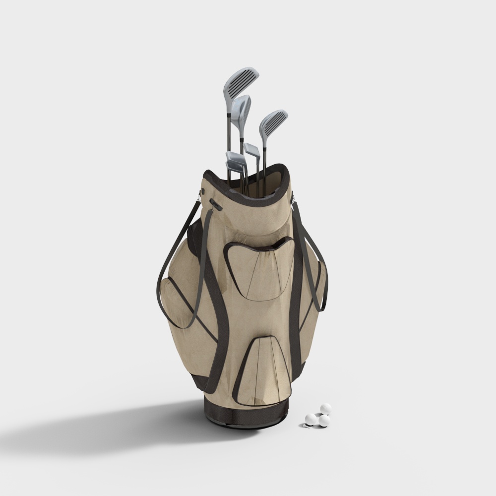 Borsa per mazze da golf beige