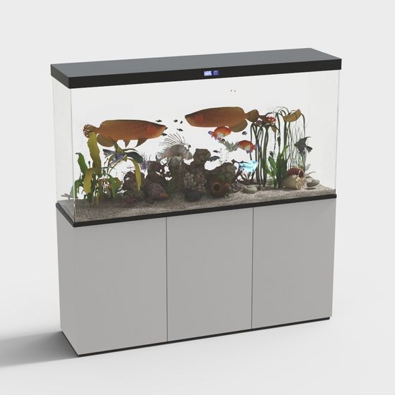 Vibrant Underwater Aquarium 3D model