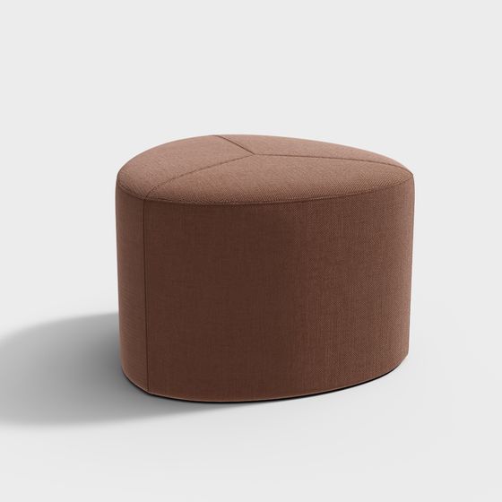 Elegant Round Stool 3D model for Modern Interiors