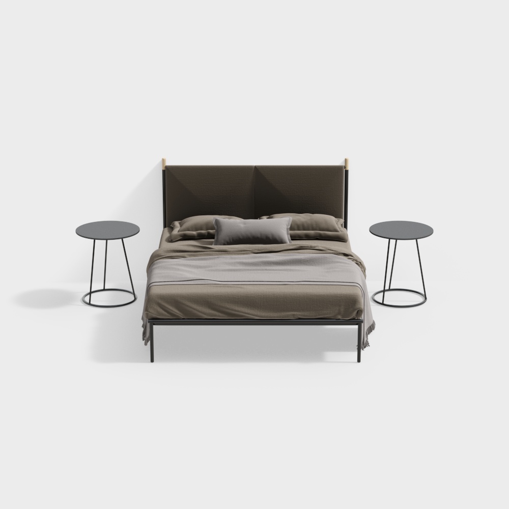 Flou Nordic double bed